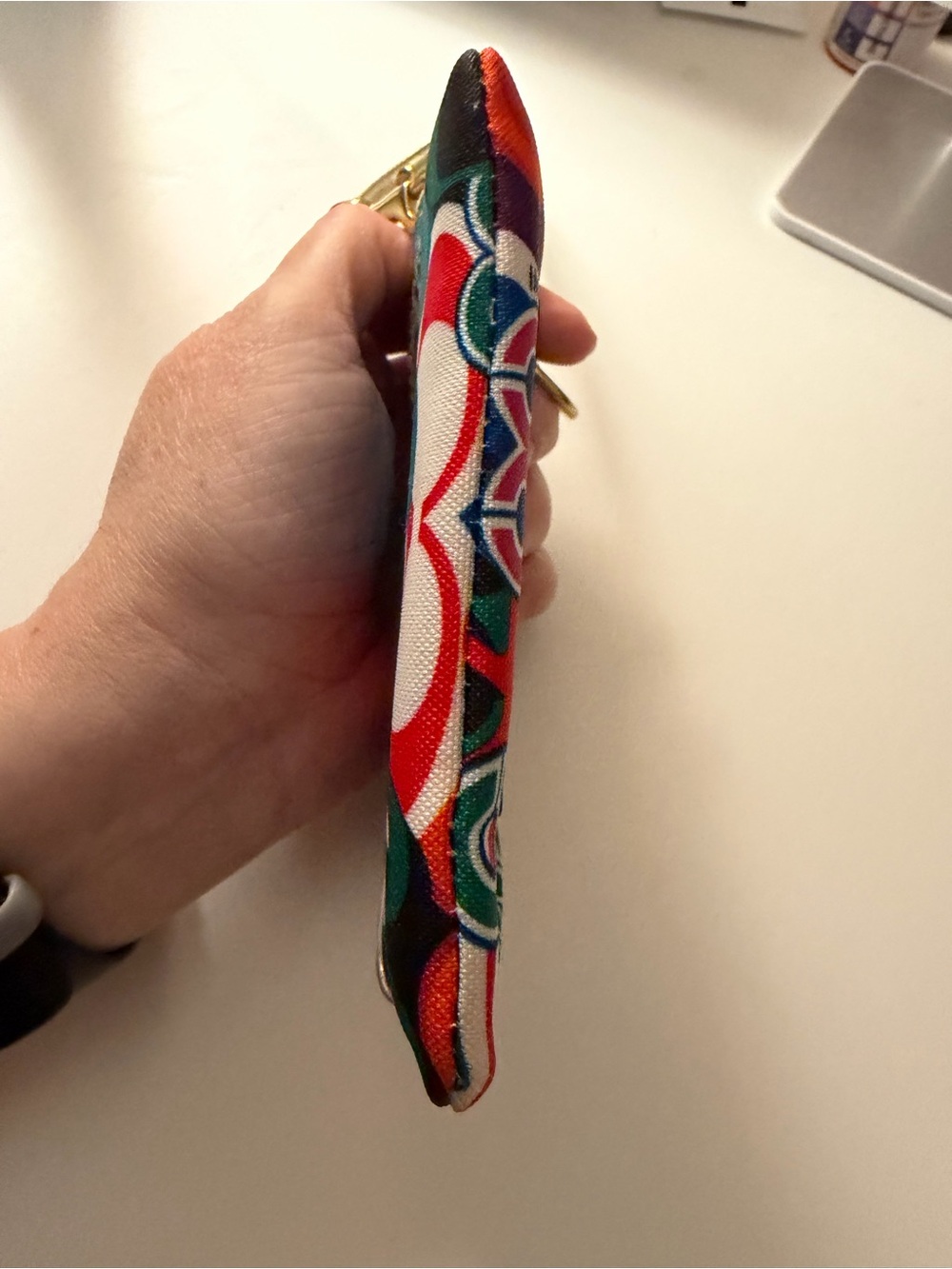 Coach Poppy Multicolor Pop Art Signature Wristlet with Gold Plaque - Picture 7 of 7